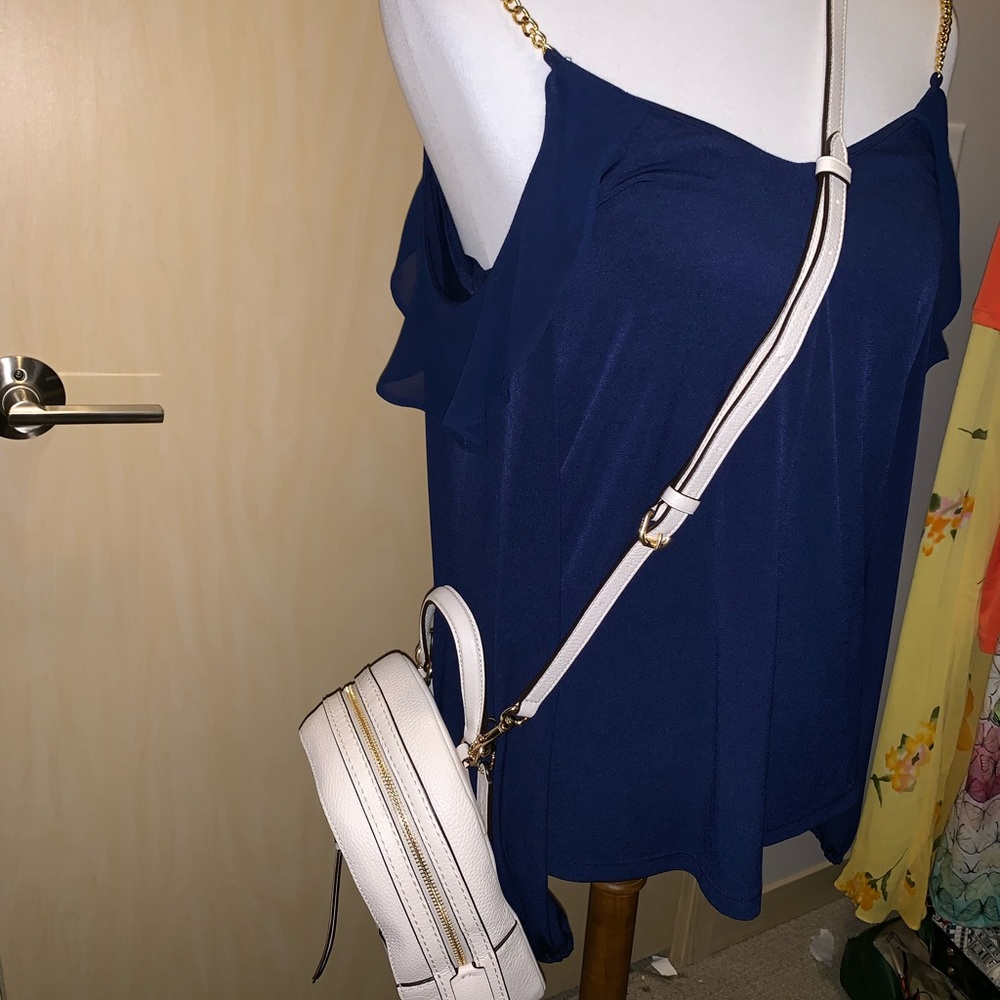 Coach White Leather Mini Backpack with Gold Hardware - Picture 7 of 9